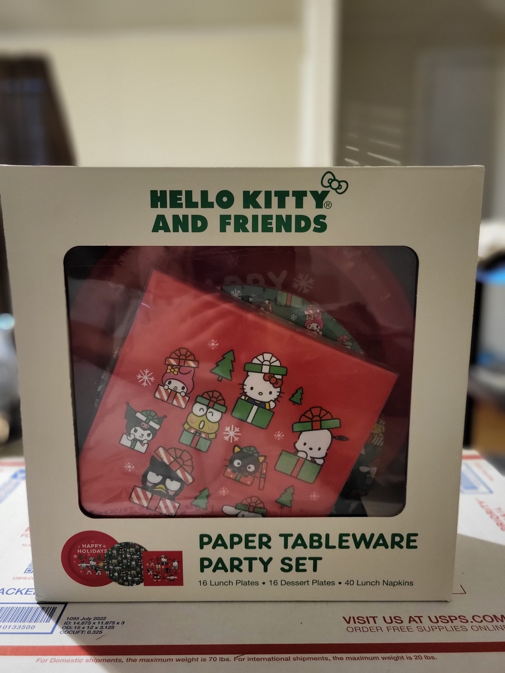 Hello Kitty Paper Tableware Party Set 16 Lunch& Dessertplates 40 Napkins
